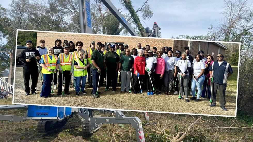 Bamberg volunteers participated in a cleanup.