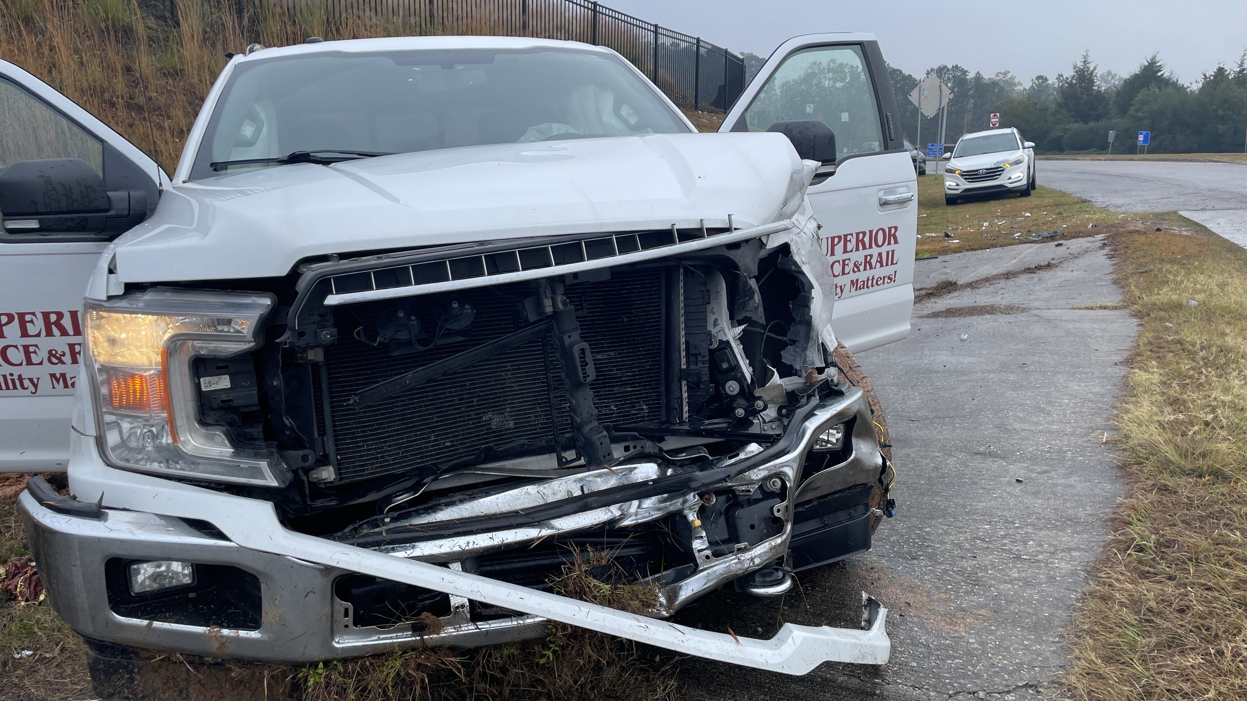 Crash on eastbound I-20 on-ramp from Riverwatch Parkway on Dec. 10, 2024.