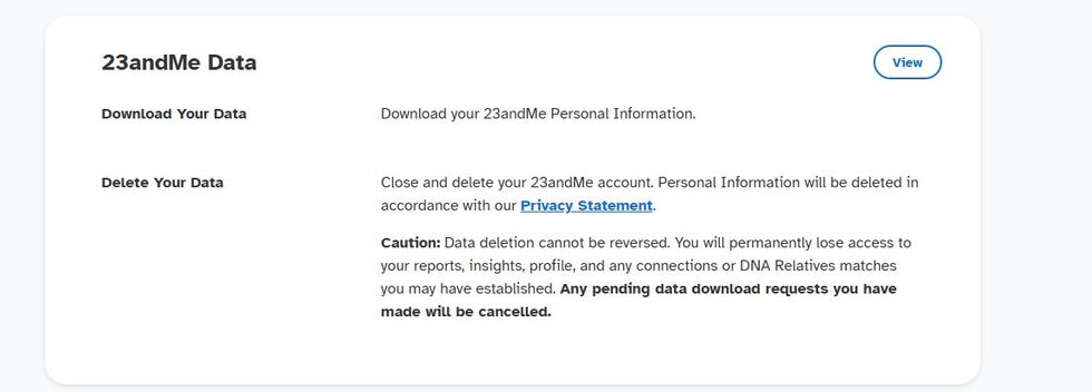 How to delete your 23andMe