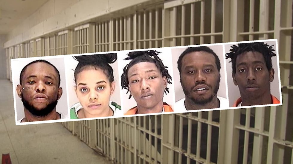 From left: Antoine Redfield, Destiny Rich, Antionous Wytell Thomas Jr., Kendariss Brown, Henri...