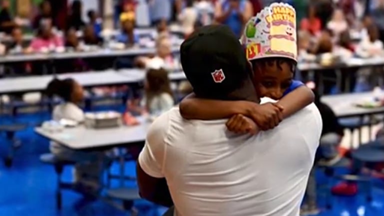 Seven-year-old Jacob Johnson had just one birthday wish, the return of his father.
