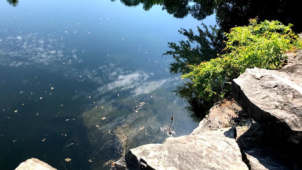 Jagged rocks can be seen at the quarry where Mikell Cory Waters drowned in Grovetown.