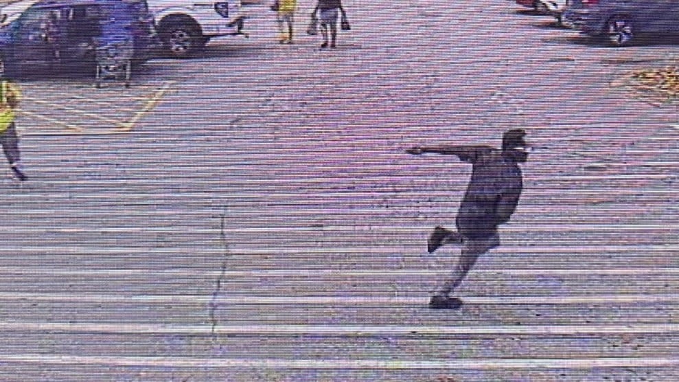 A 43-year-old man pointed a firearm at an investigator while shoplifting, then ran away and...