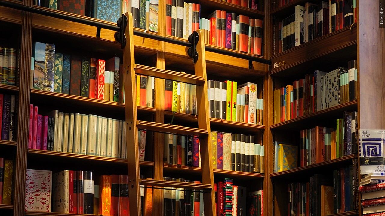 File photo of books on shelves.