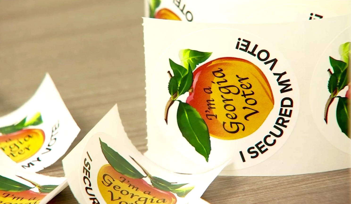 Georgia election voting stickers