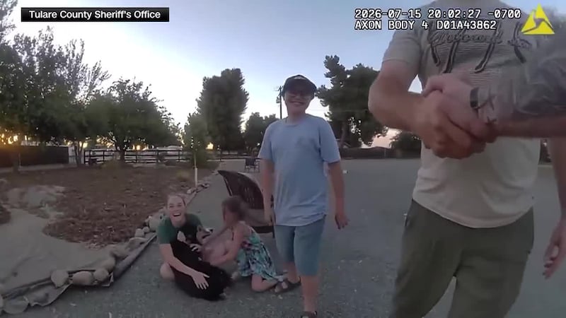 One California family is now complete after being reunited with their beloved dog earlier this...