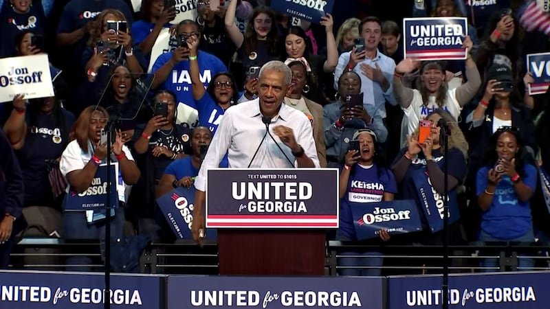 The national Democratic Party’s most popular figure was in metro Atlanta on Wednesday to rally...